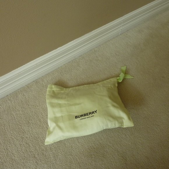 BURBERRY Mini Double 'Olympia' Logo Leather Bag in Pale Blue (NEW) - Picture 6 of 12